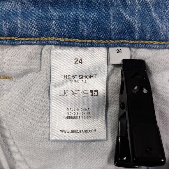 Joes Jean Shorts Womens Sz 24 Denim The 5" Short Stand Tall Frayed Cuff Modest - Picture 8 of 10